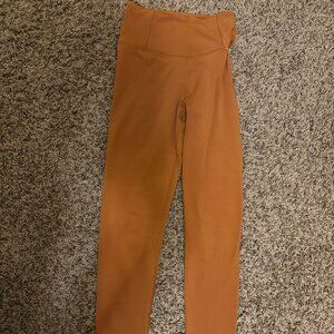 Girlfriend Collective Leggings XS Xtra Small Orange Ankle Length Polyester Blend